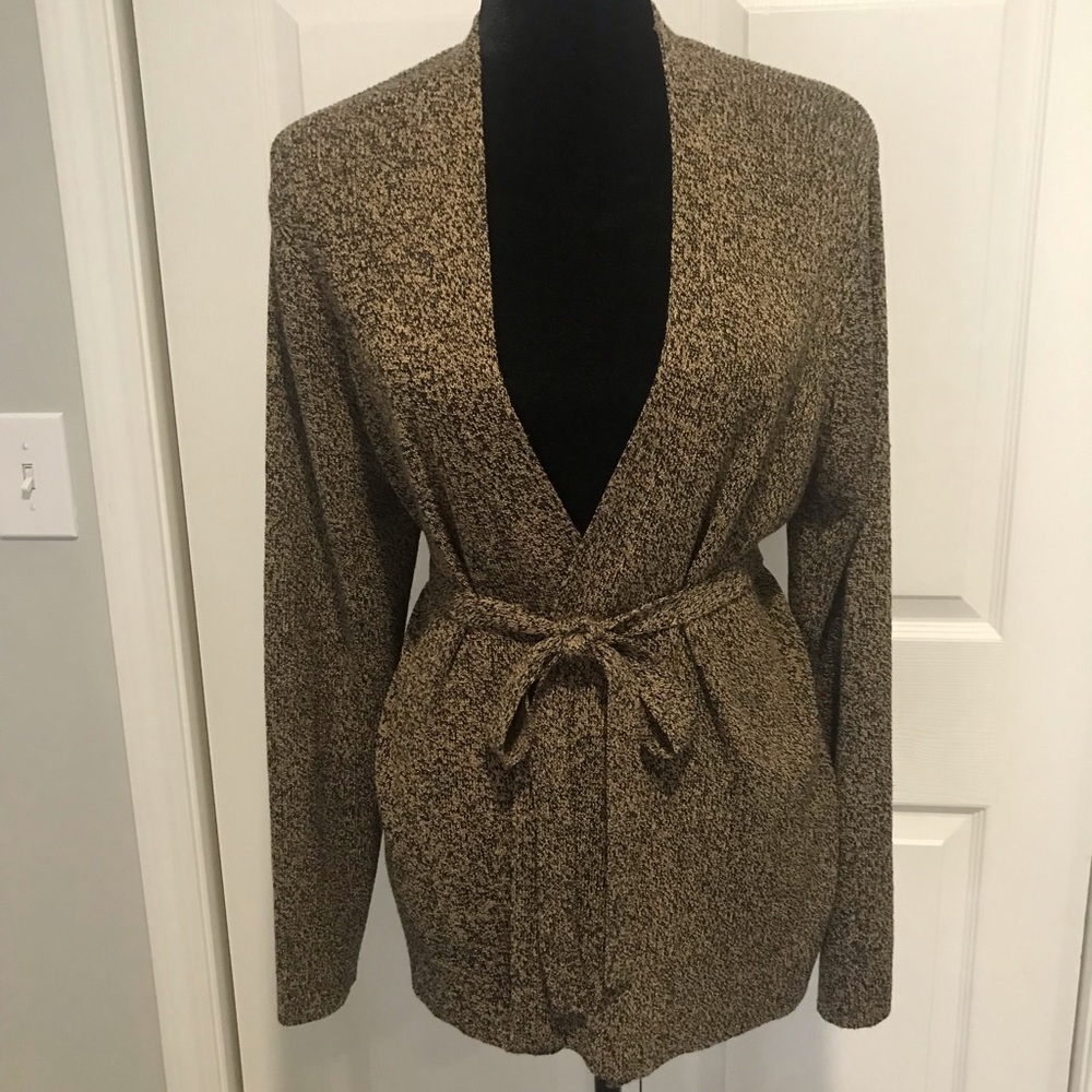 Josephine Chaus Tan Cardigan. Size L